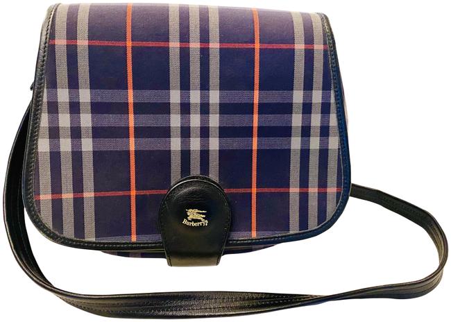 Burberry New Vintage Tartan Blue Canvas Cross Body Bag