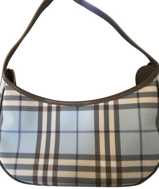 Burberry Nova Blue Leather Hobo Bag