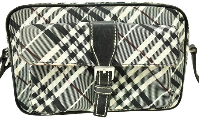 Burberry Nova CheckLeather H Black Jacquard Cross Body Bag
