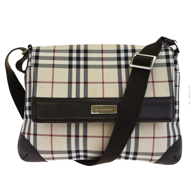 Burberry Nova Check Beige Nylon Cross Body Bag