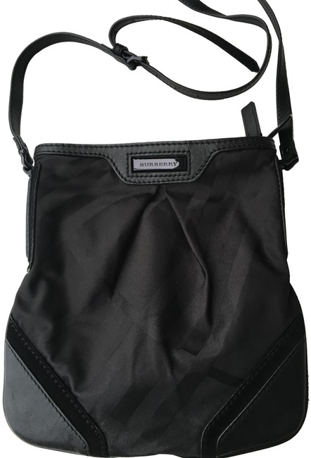 Burberry Nova Check Black Canvas and Leather Cross Body Bag
