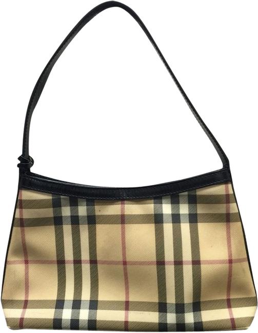 Burberry Nova Check Canvas and Leather Hobo Bag