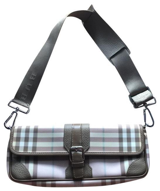 Burberry Nova Check Covertible PinkTan Canvas Clutch