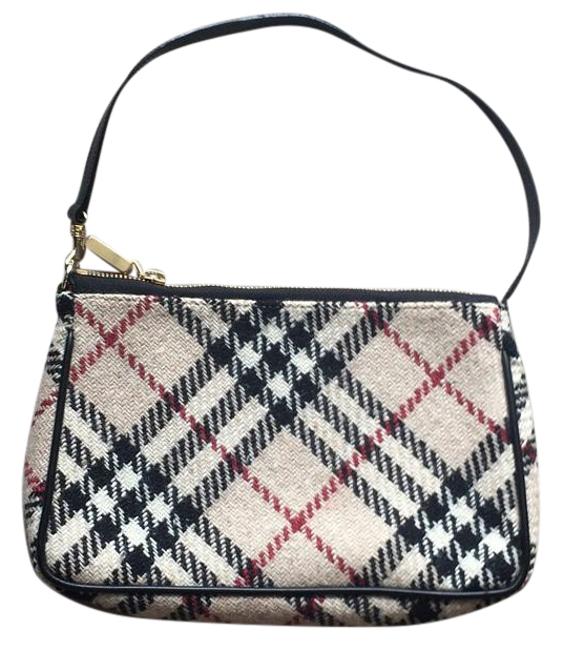 Burberry Nova Check Plaid Tweed Clutch