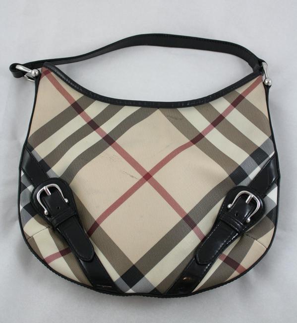 Burberry Nova Check Pvc Hobo Bag