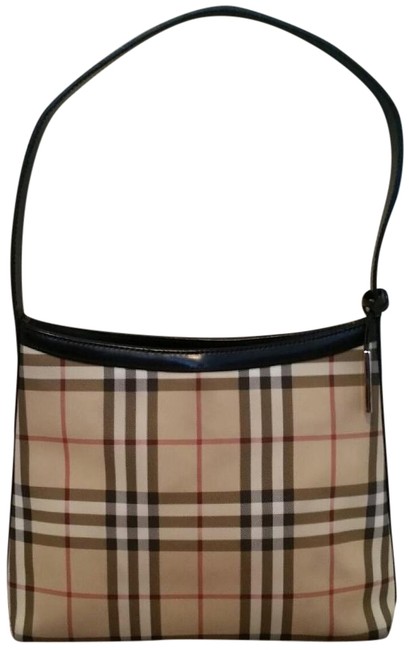 Burberry Nova Tan black Classic Check Hobo Bag