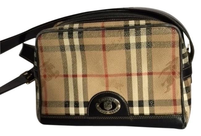 Burberry Nova Traditional Check Leather Cross Body Bag