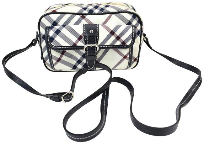 Burberry Off white Jacquard Nova CheckLeather M Cross Body Bag