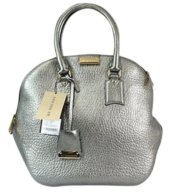 Burberry Orchard Medium Metallic Top handle Bag Silver