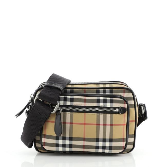 Burberry Paddy Vintage Check Small Black Print Canvas Cross Body Bag
