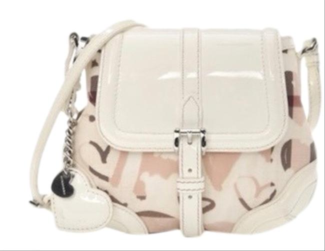 Burberry Patent White Leather Cross Body Bag