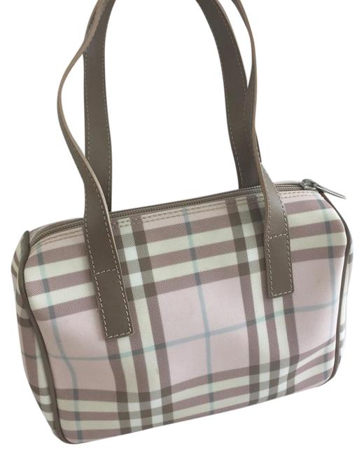 Burberry Pattern Rainproof Pink Plastic Hobo Bag