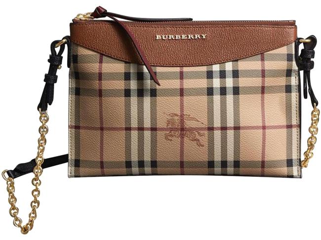 Burberry Peyton Bright Toffee Leather Cross Body Bag