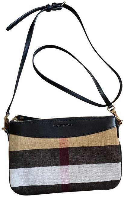 Burberry Peyton Canvas Check Black Cross Body Bag