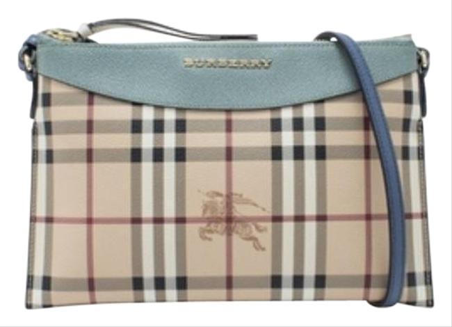 Burberry Peyton Check Ecalypts Multi Leather Trim Cross Body Bag