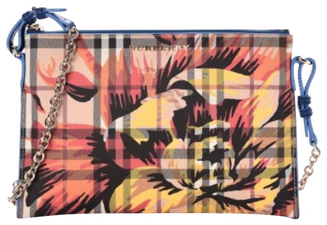 Burberry Peyton Check Flower Print Cross Body Bag
