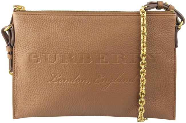 Burberry Peyton Chestnut Brown Leather Clutch