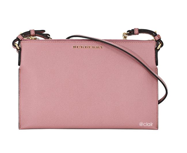 Burberry Peyton Grain Dusty Pink Leather Cross Body Bag