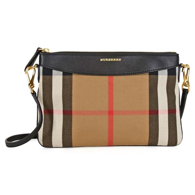 Burberry Peyton Horseferry Black Leather Clutch