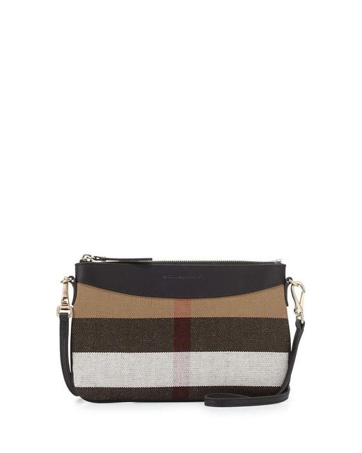 Burberry Peyton House Black Canvas and Leather Cross Body Bag