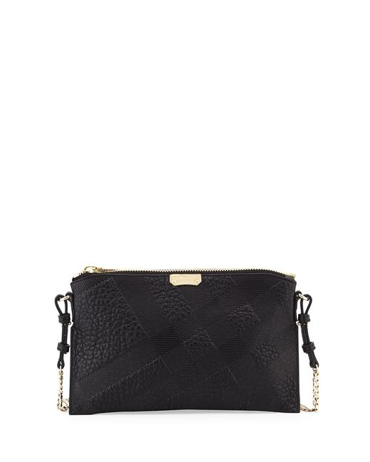 Burberry Peyton House Black Leather Cross Body Bag