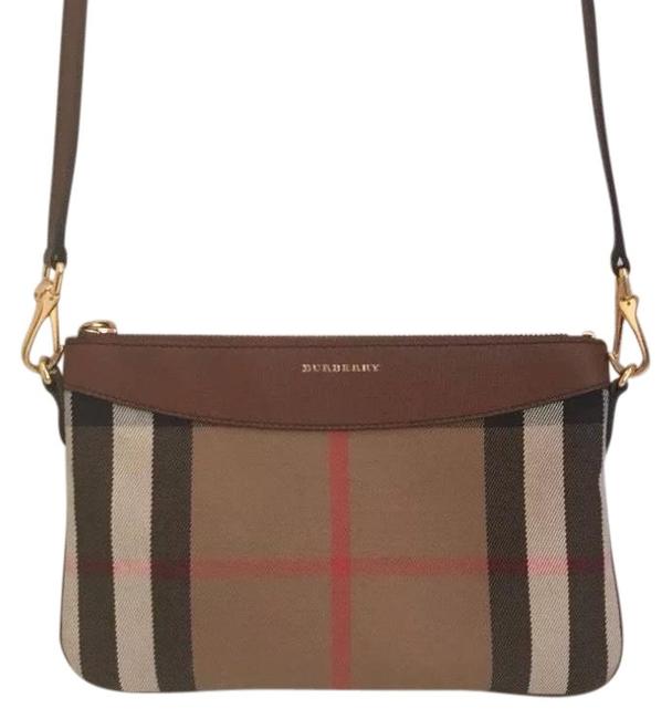 Burberry Peyton House Check Beige Cross Body Bag
