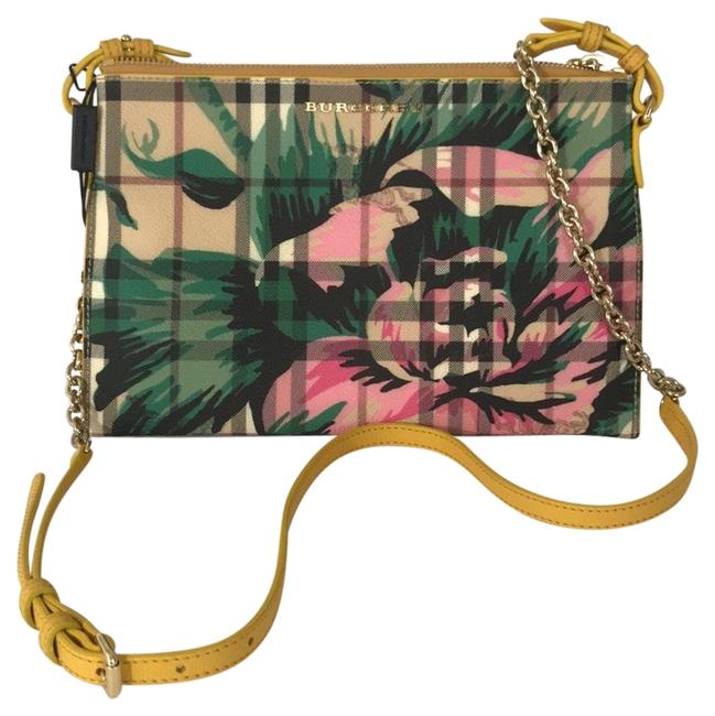 Burberry Peyton Larch Yellow Leather Cross Body Bag