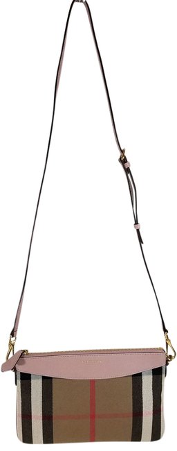 Burberry Peyton Pale Orchid Canvas Cross Body Bag
