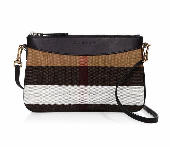 Burberry Peyton Signature Check Black Canvas Cross Body Bag