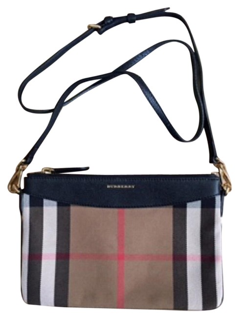Burberry Peyton Tan Canvas Cross Body Bag