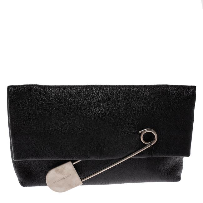 Burberry Pin Black Leather Clutch