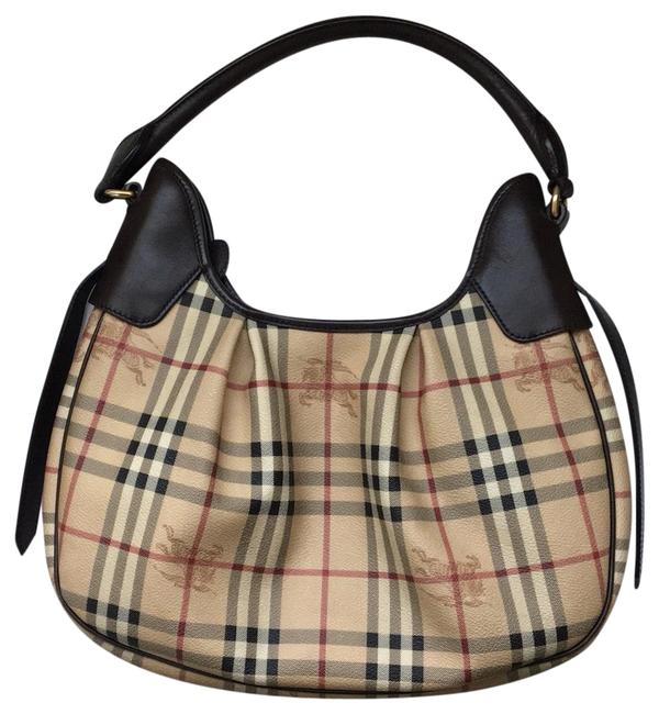 Burberry Pink Brown Hobo Bag