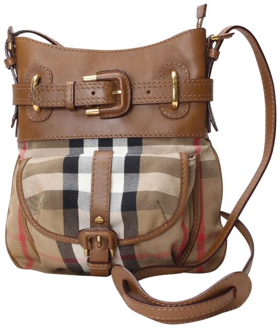 Burberry Prorsum 10115134 Brown Canvas Cross Body Bag