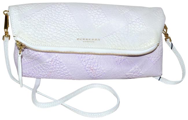 Burberry Prorsum Check Petal Multi Color Leather Clutch