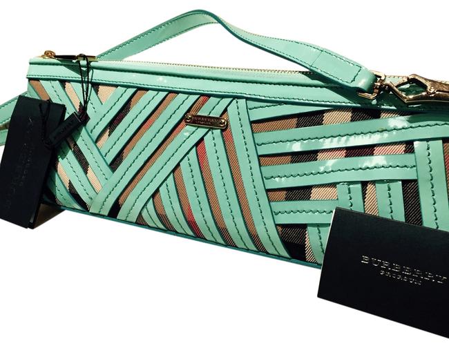 Burberry Prorsum Oversized Aqua Clutch