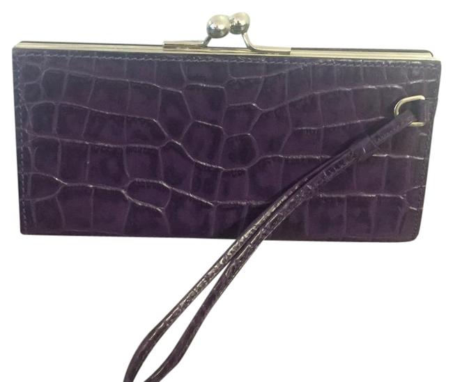 Burberry Purple Leather Clutch