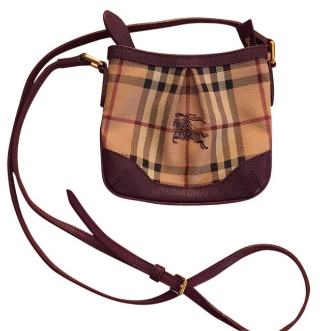 Burberry Pvc Calf Leather Cotton Cross Body Bag