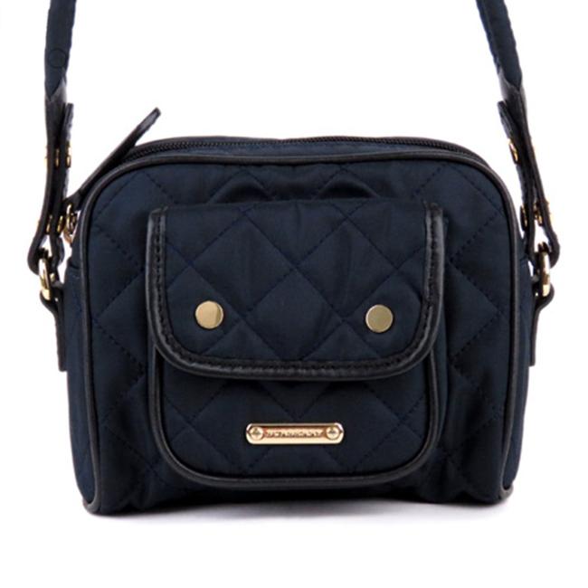 Burberry Quilted Nylon Blue Leather Cross Body Bag