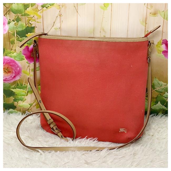 Burberry Red Canvas Cross Body Bag