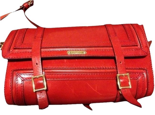 Burberry Red Leather Cross Body Bag