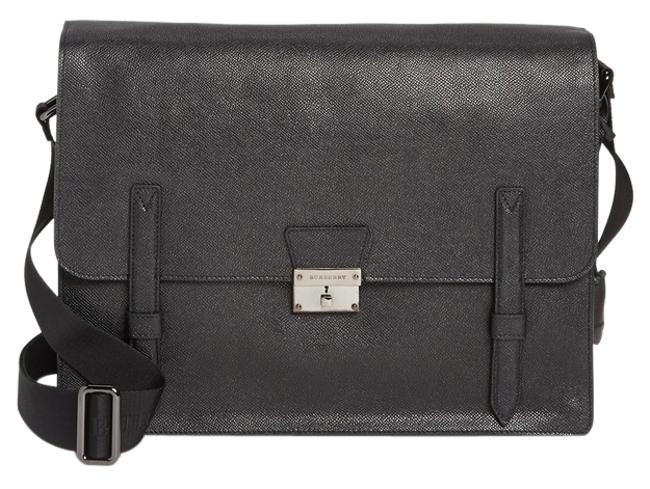 Burberry Messenger Rivendale Purse Black Leather Cross Body Bag