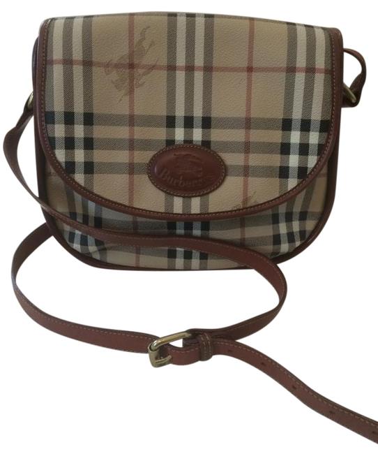 Burberry Saddle Beige Coated Canvas Cross Body Bag