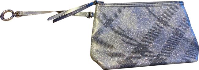Burberry Silver Patent Leather Clutch