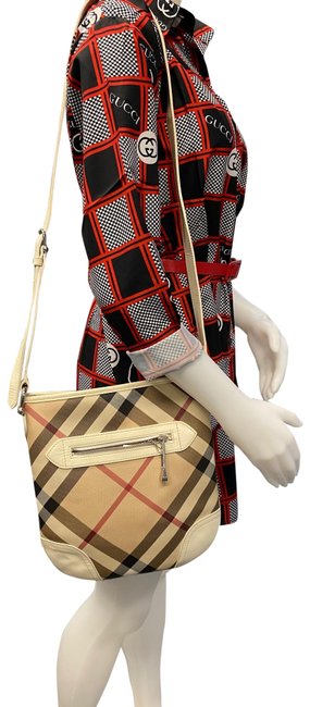 Burberry Sling White Canvas Cross Body Bag