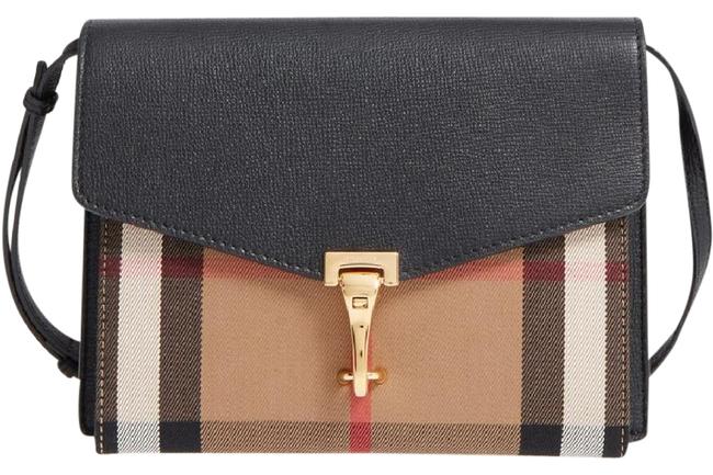 Burberry Small and House Black Grainy Leather Cross Body Bag