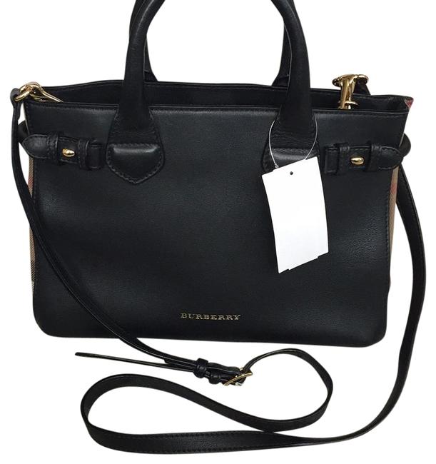 Burberry Small Banner Black Leather Cross Body Bag