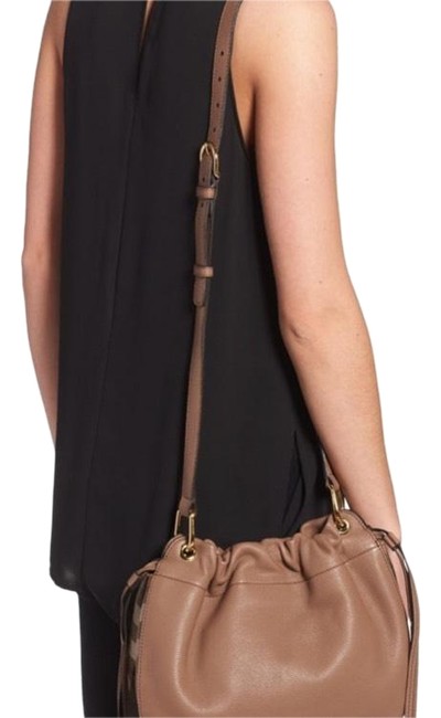 Burberry Bucket Small Bingly Beige Leather Cross Body Bag