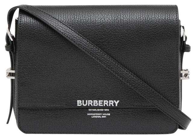 Burberry Small Black Goat Skin Leather Cross Body Bag