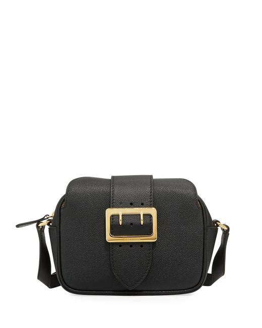 Burberry Small Buckle Black Leather Cross Body Bag