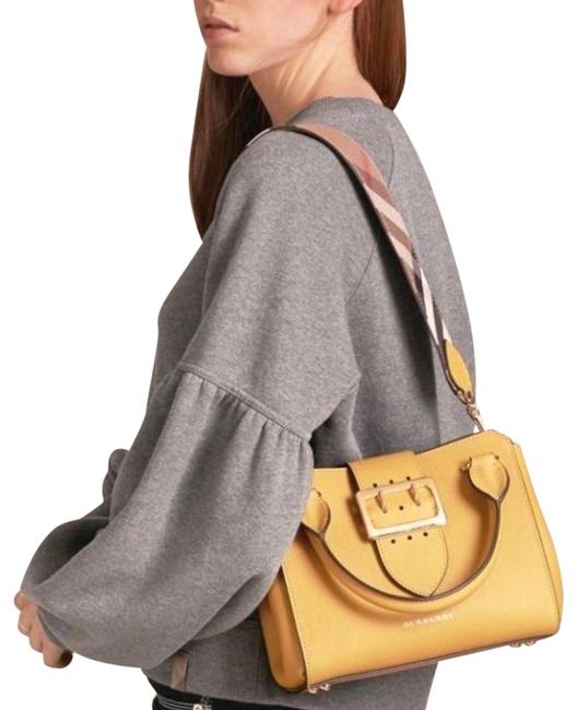 Burberry Small Buckle Mustard Yellow Grainy Leather Cross Body Bag